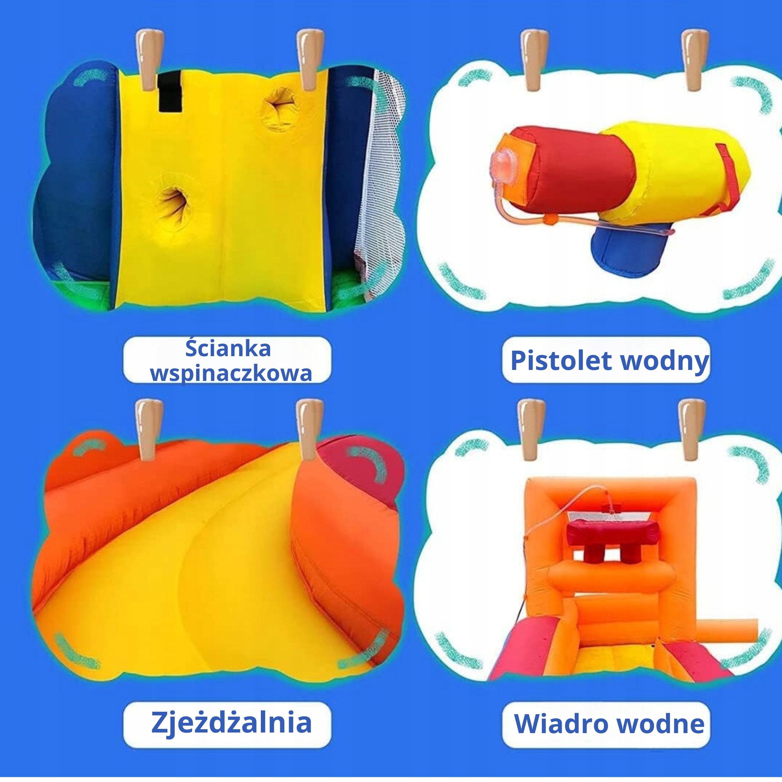 zamek plac zabaw dmuchany zjeżdżalnia do domu ogrodu 3,2x2,8x2,3