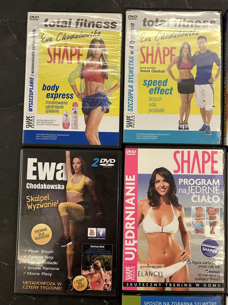 Płyty dvd shape, pilates, ewa chodakowska