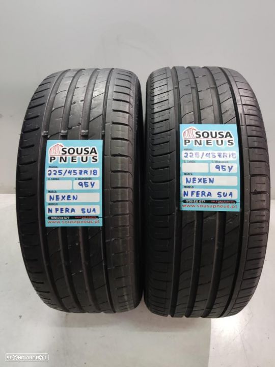 2 pneus semi novos 225-45r18 nexen - oferta dos portes