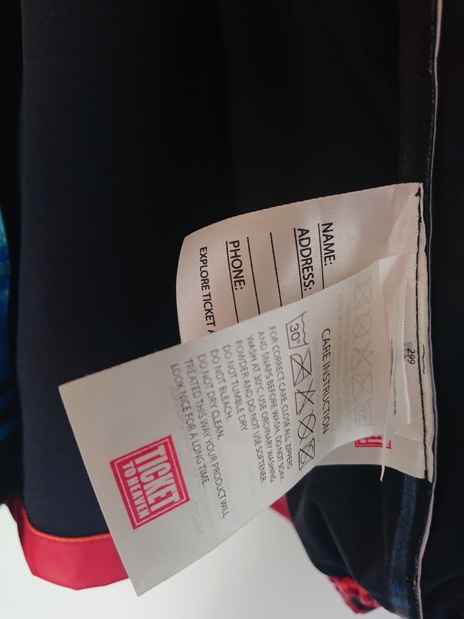 Duński komplet przeciwdeszczowy, sztormiak TICKET  140cm, 10 lat
