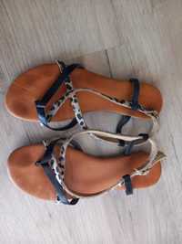 Włoskie skórzane buty sandały rozm 39 dl wkl. 25 cm