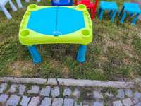 stolik dla dziecka rozkładany z 2 fotelikami i 2 taboretami