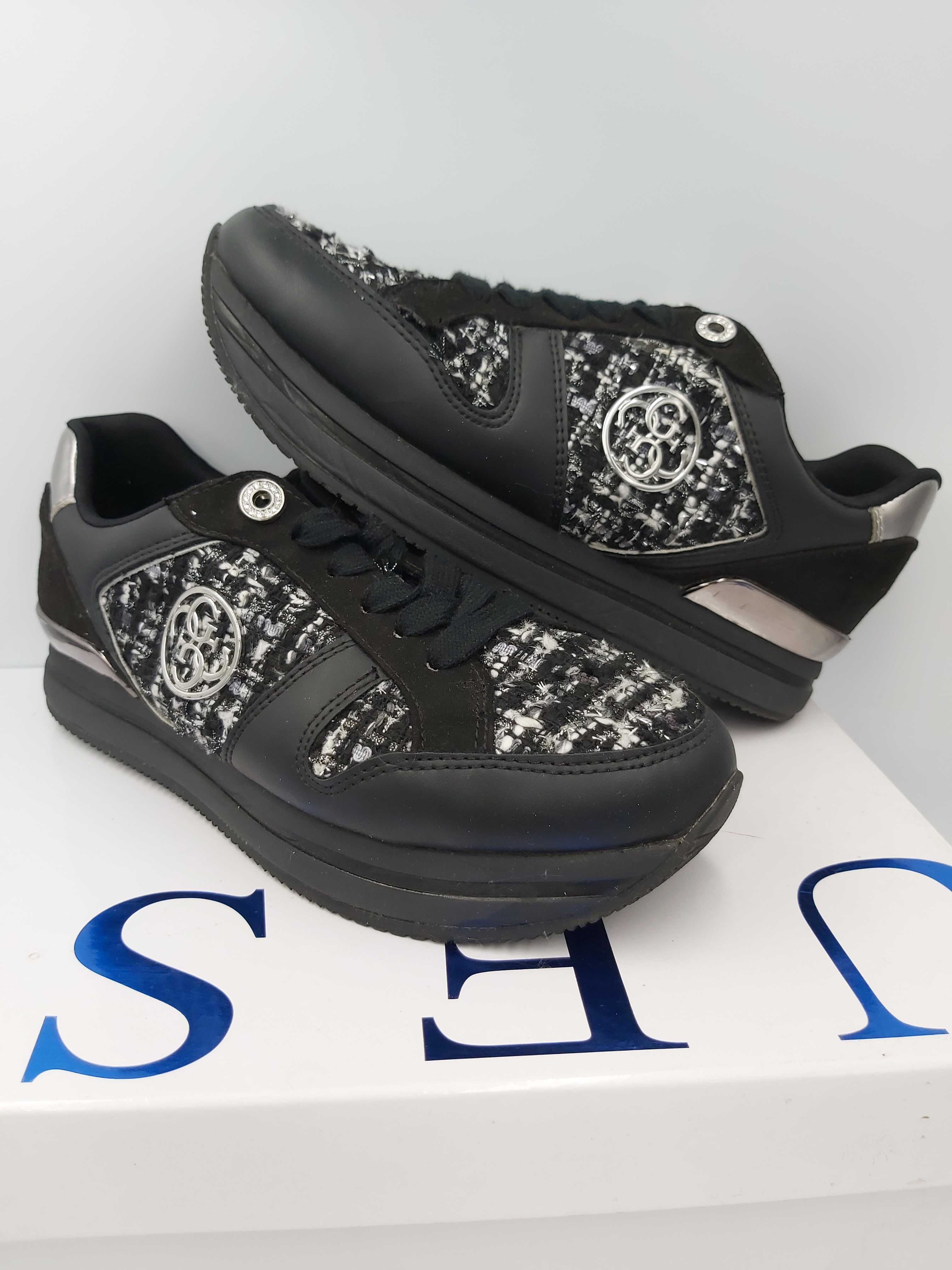 Buty sportowe sneakersy GUESS czarne rozmiar 38