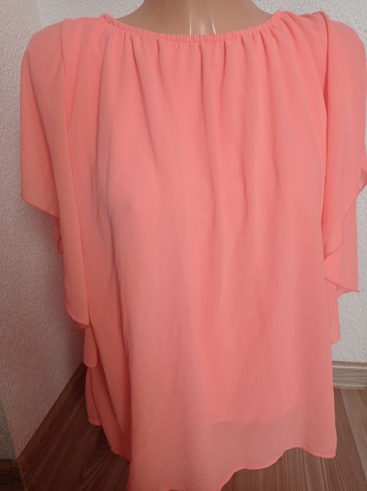 Piękna bluzka oversize wiskoza koszula xs s m