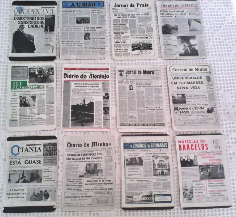 Calendários Jornais/Diários de Portugal - 1991