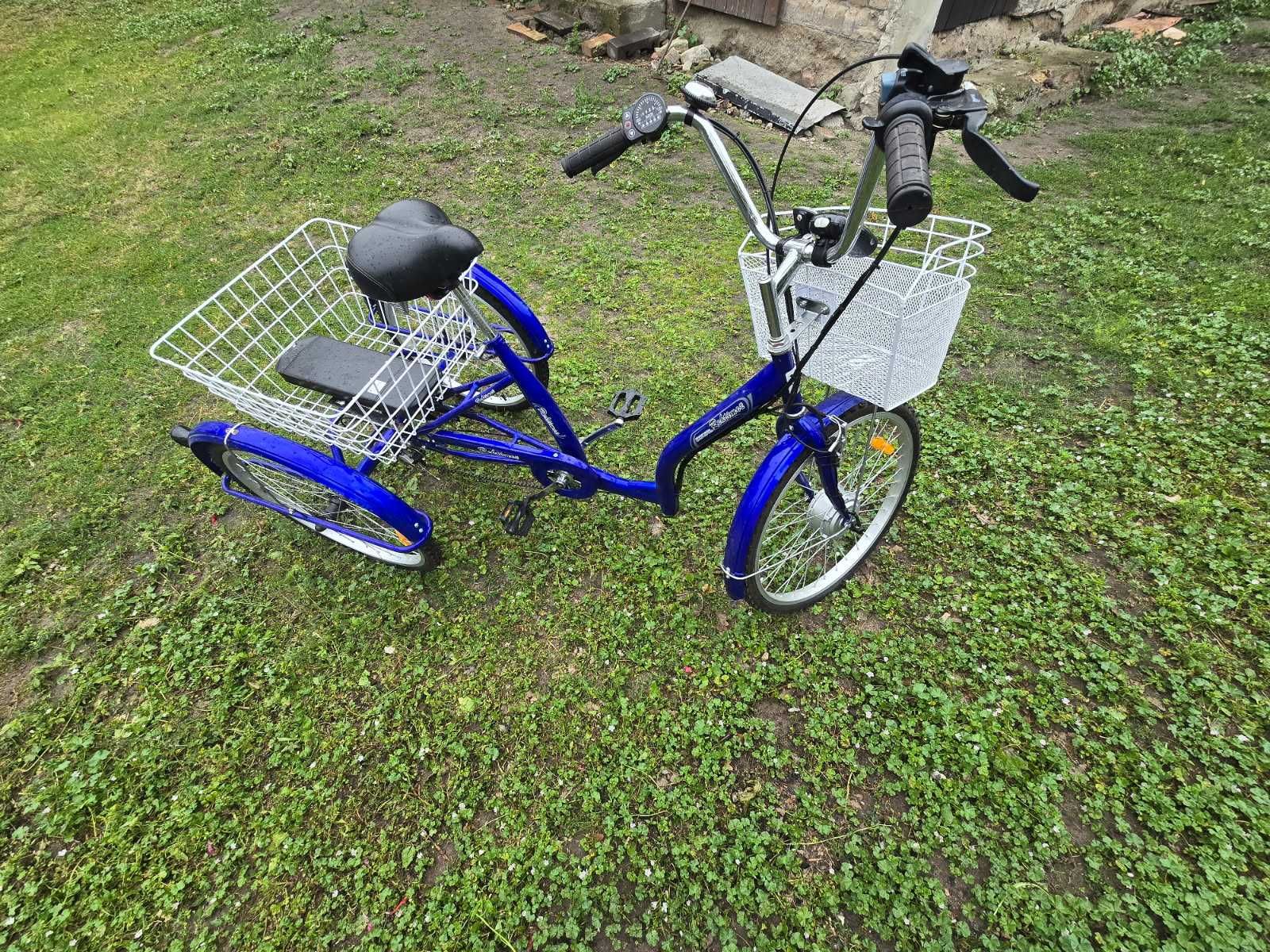 Rower elektryczny trzykolowy