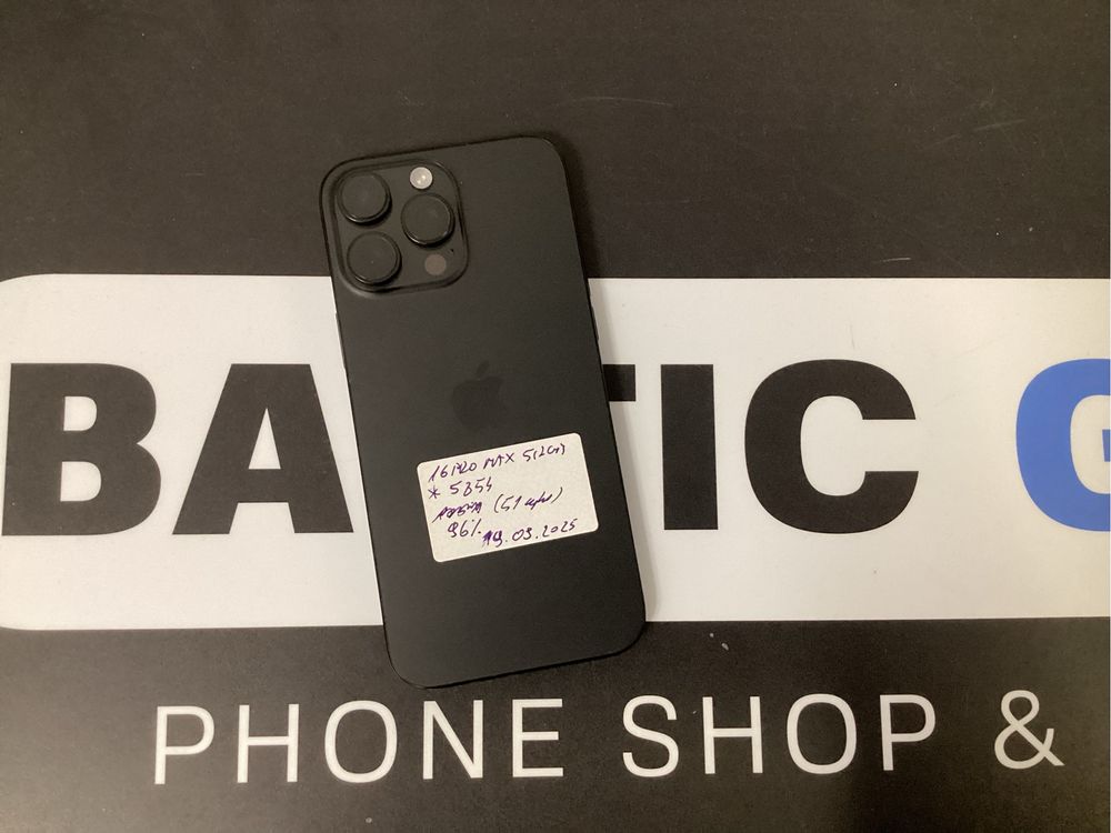 Sklep ladny Apple Iphone 16 Pro Max 512gb black bateria 96% gwar prod