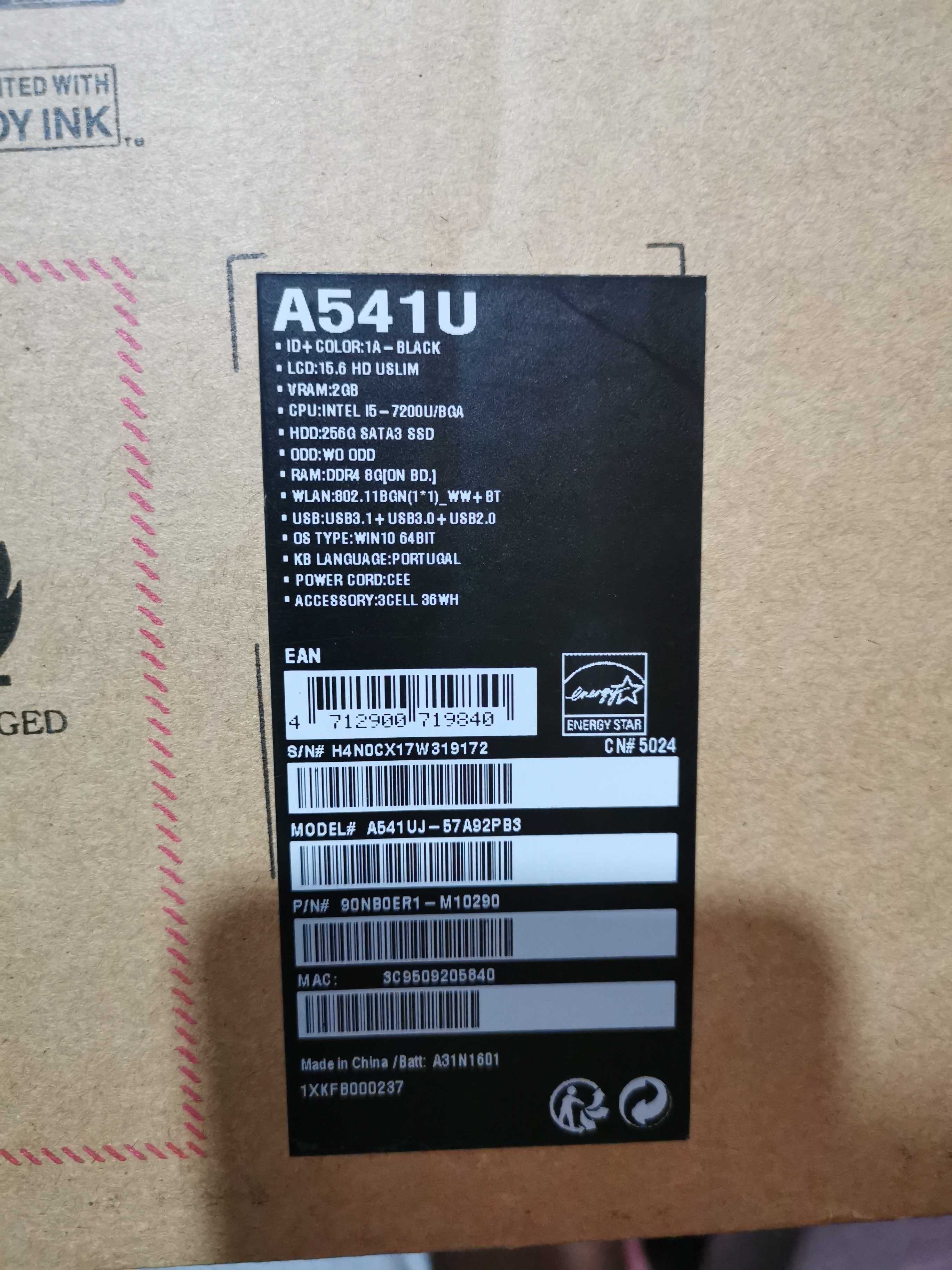 Portátil Asus A541AU