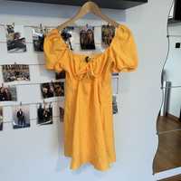 żółta sukienka letnia h&m