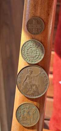 Coleção 6 Moedas Euro 2004/Centavos1948/50 Centavos/One Penny 1922