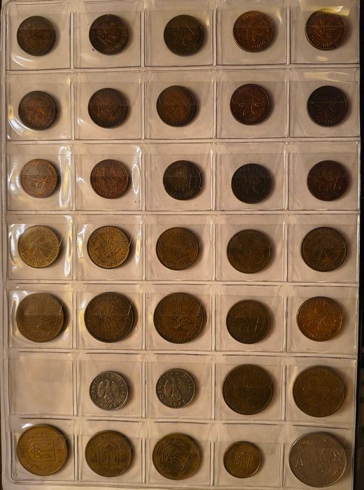 Zestaw monet niemieckich z lat od 1941 do 1996