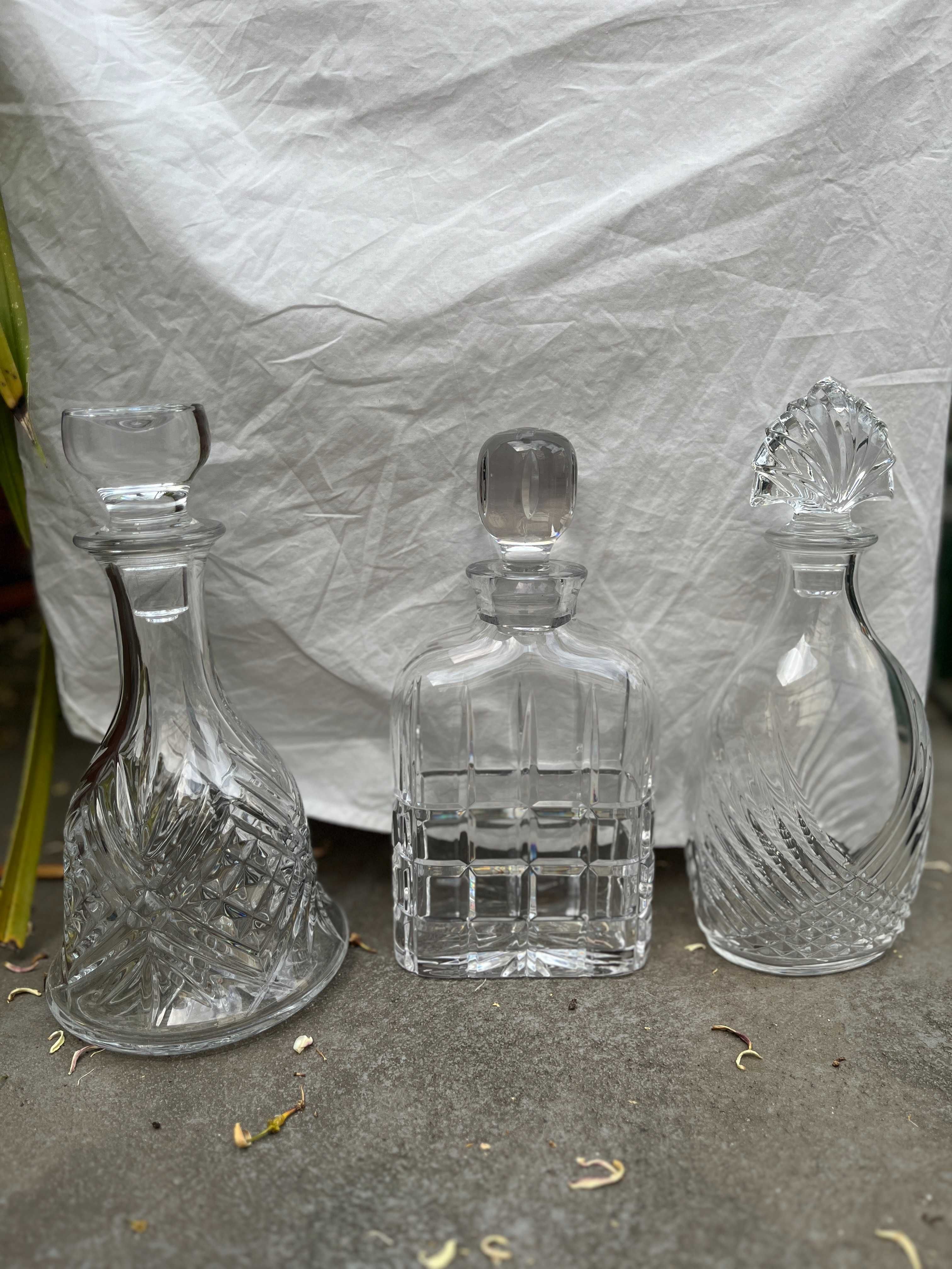 Conjunto jarras/garrafas decorativas vidro