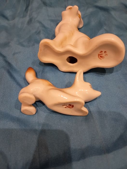 Статуетка порцелянова, Лисиця і лисиня, фарфорова, вінтаж!