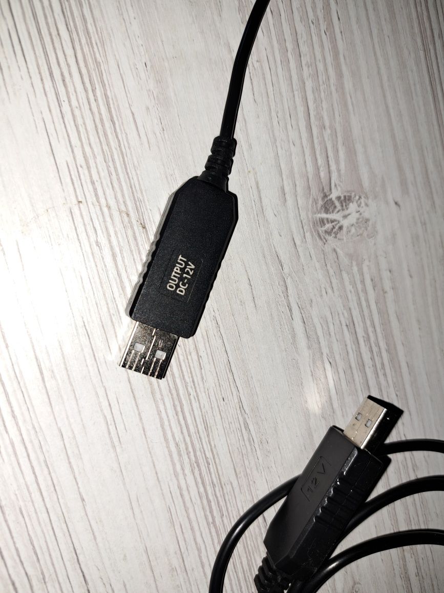 Кабель для роутера USB DC 5V to 9V 12V 5,5 x 2,1 з перетворювачем!
