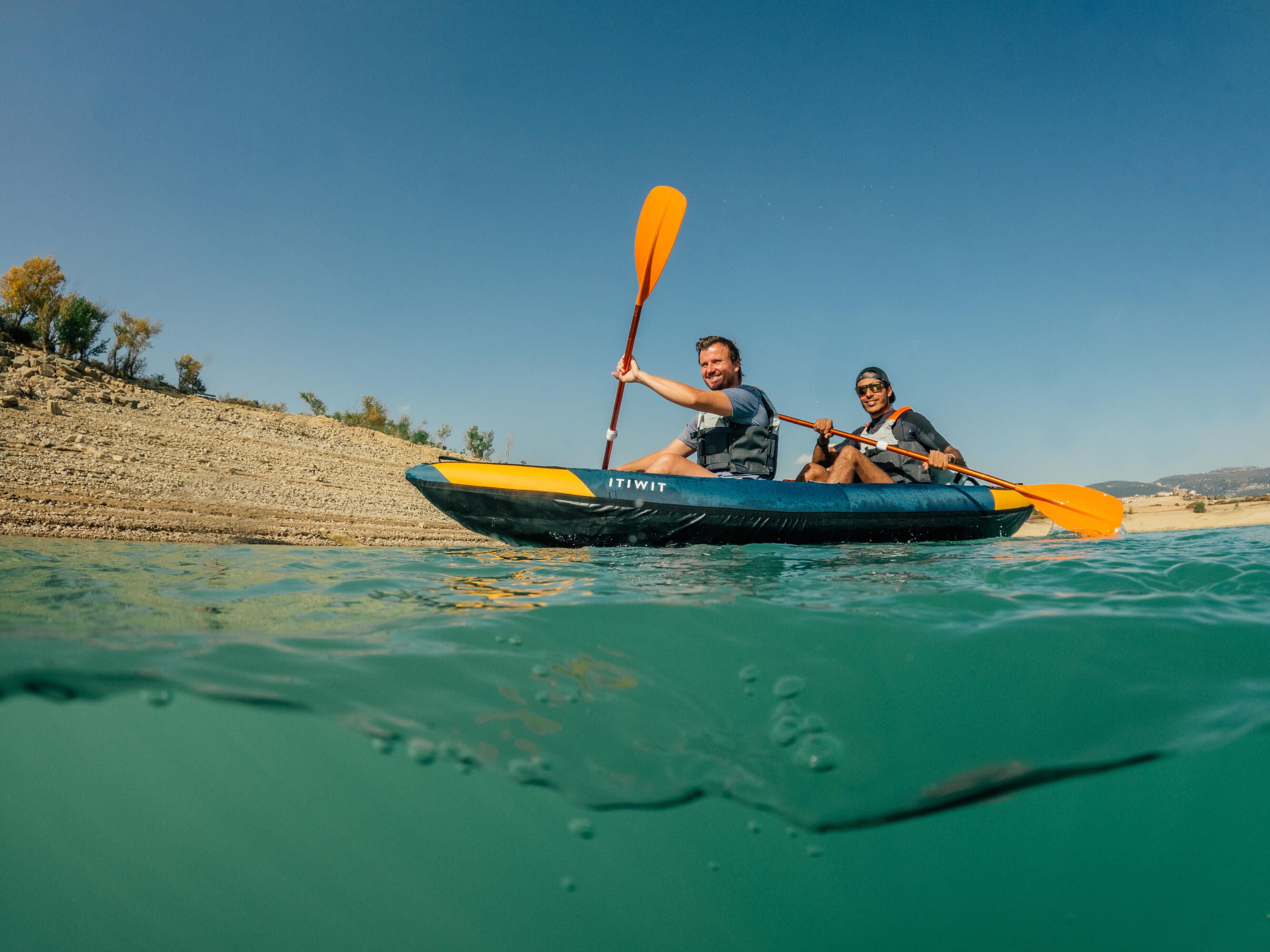 Canoa kayak insuflável de passeio 1/2 lugares