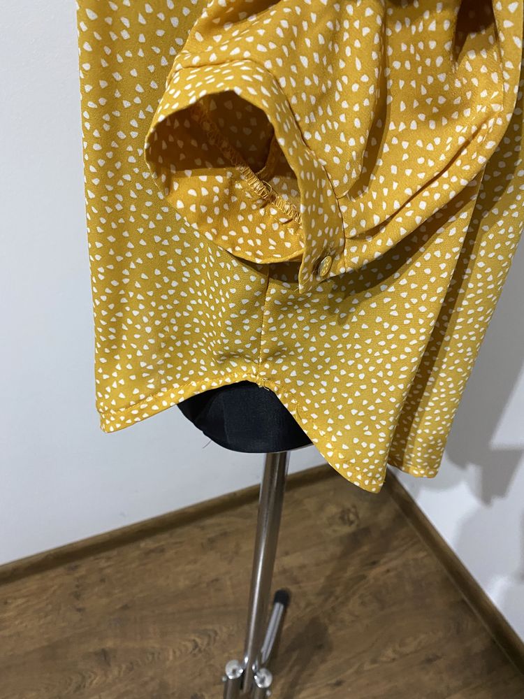 Piekna koszula miodowo musztardowa plus size