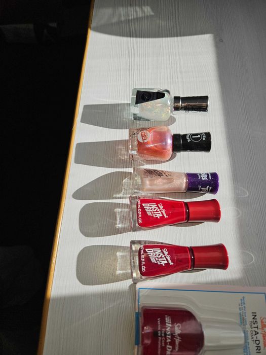 4x Sally sansem lakier do paznokci, lakier nawierzchniowy wysuszacz