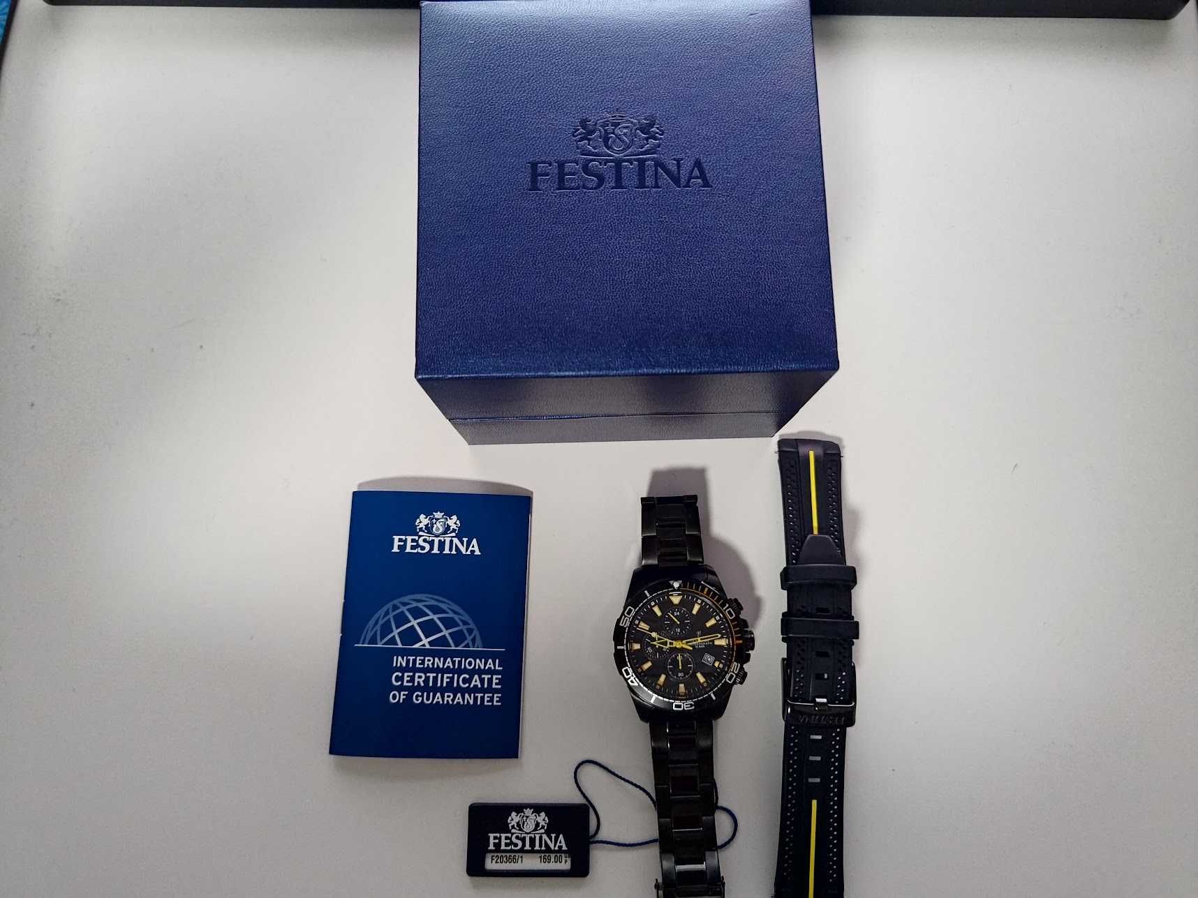 Festina F20366/1 zegarek męski z bransoletą z modelu F20365