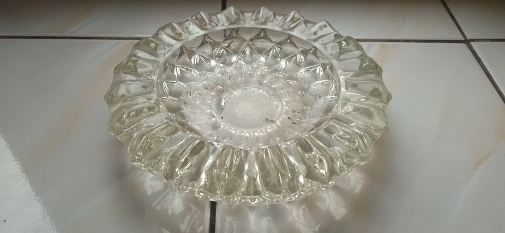 Kultowa PRLowska szklana popilnica