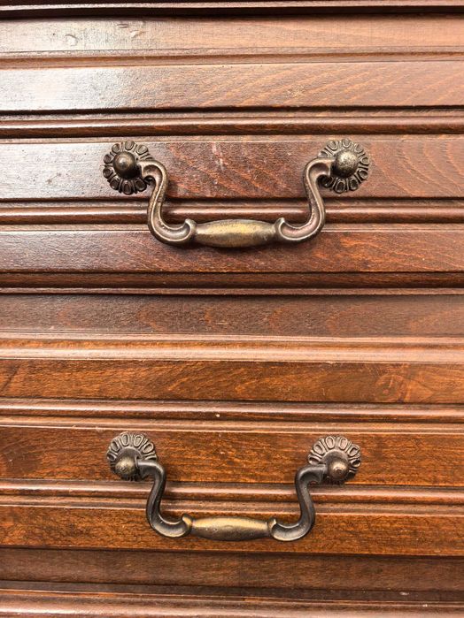 Antyczna komoda drewniana 5 szuflad ozdobna antyk