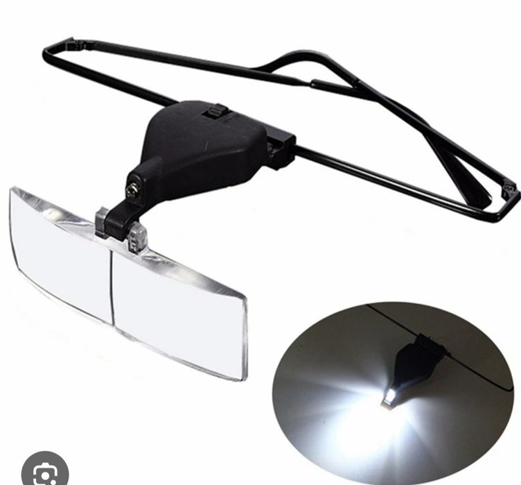 Увеличительное стекло для глаз.Очки для чтения.LED Lamp.