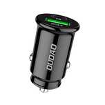 Szybka Ładowarka Samochodowa Usb Typ C Pd / Usb Qc3.0/3a Czarna