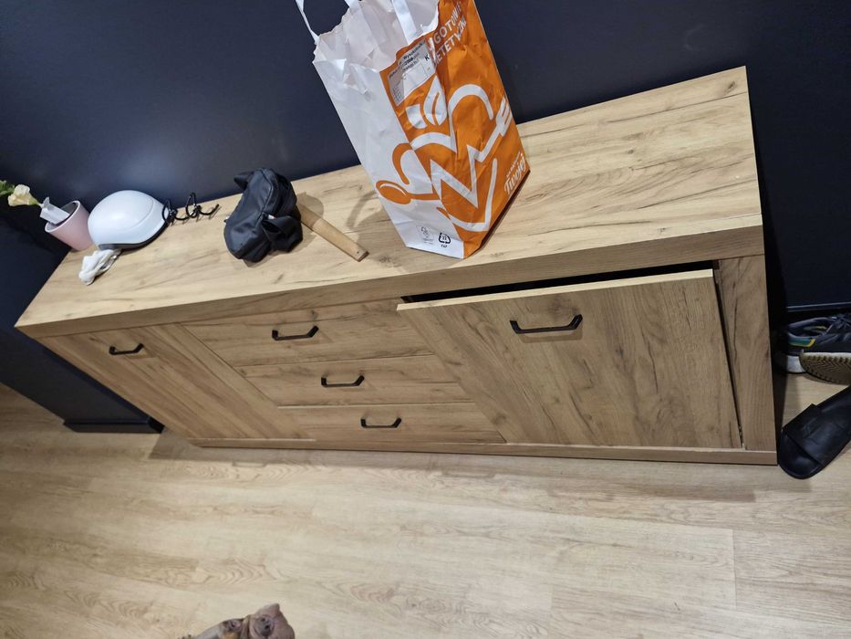 Komoda kredens LINTRUP ciemny dąb