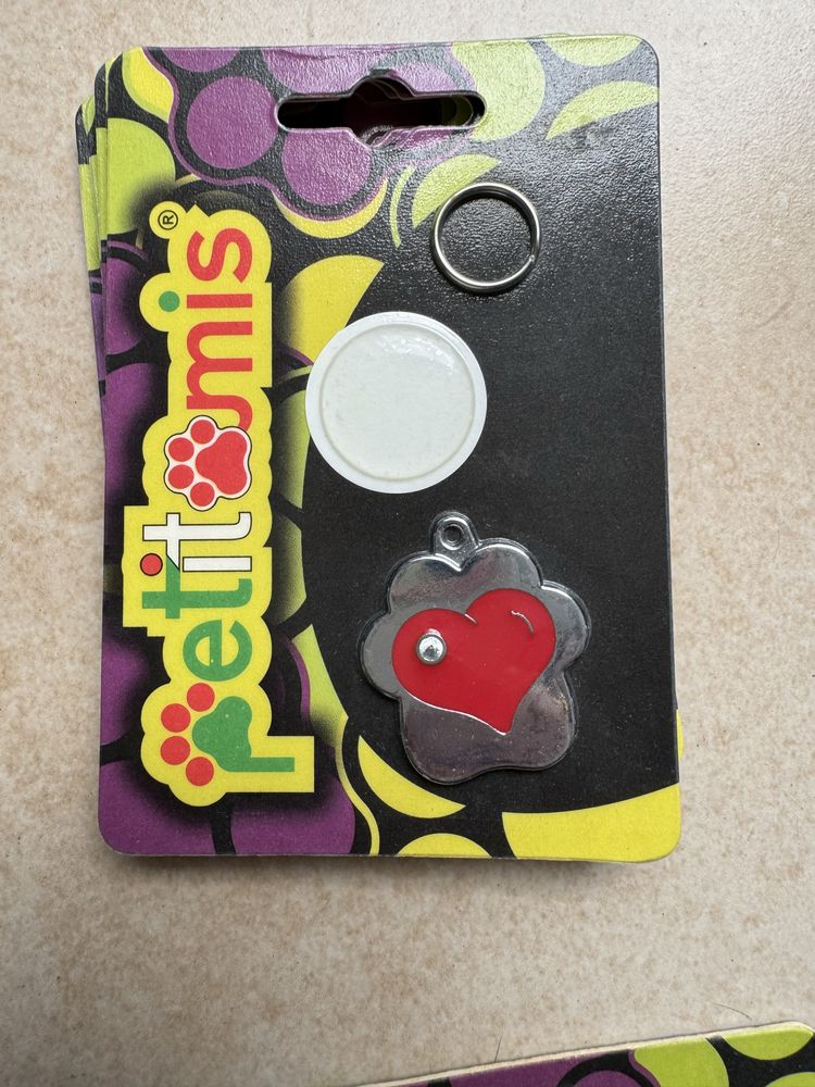 Chapas de identificação para coleira de cão ou gato, personalizadas