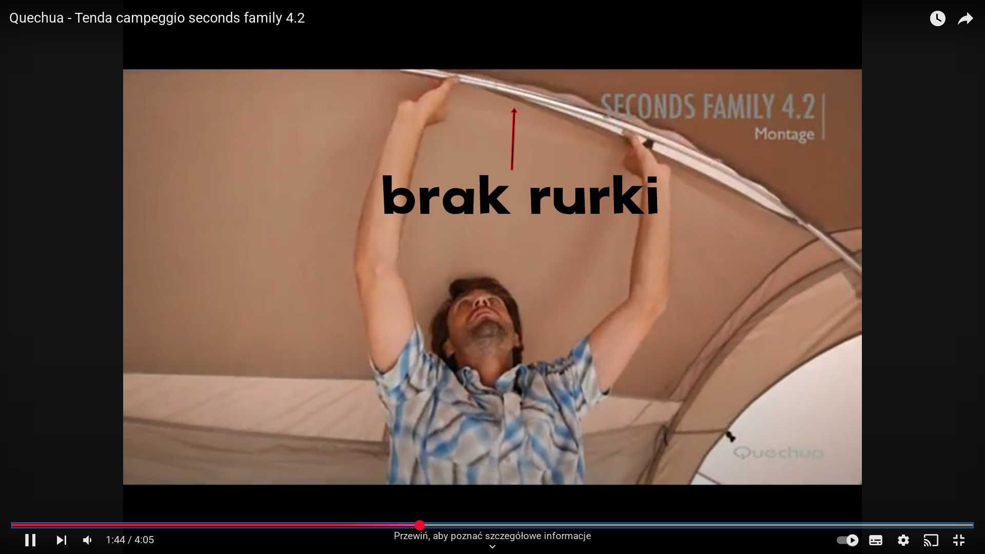 Namiot Quechua Seconds Family 4.2, używany + stolik z krzesłami