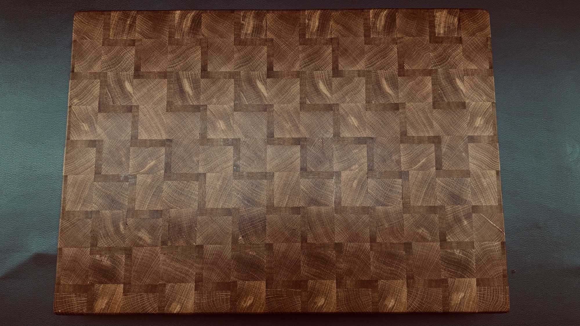 Sztorcowa deska do krojenia (Dąb / Iroko) 56x40x4,5cm