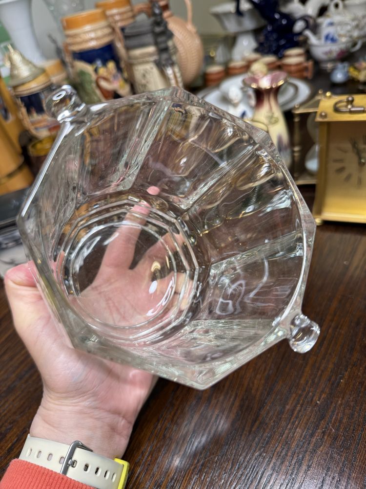Szklany pojemnik na lód wazon dekoracja szklana Walther Glas 1022