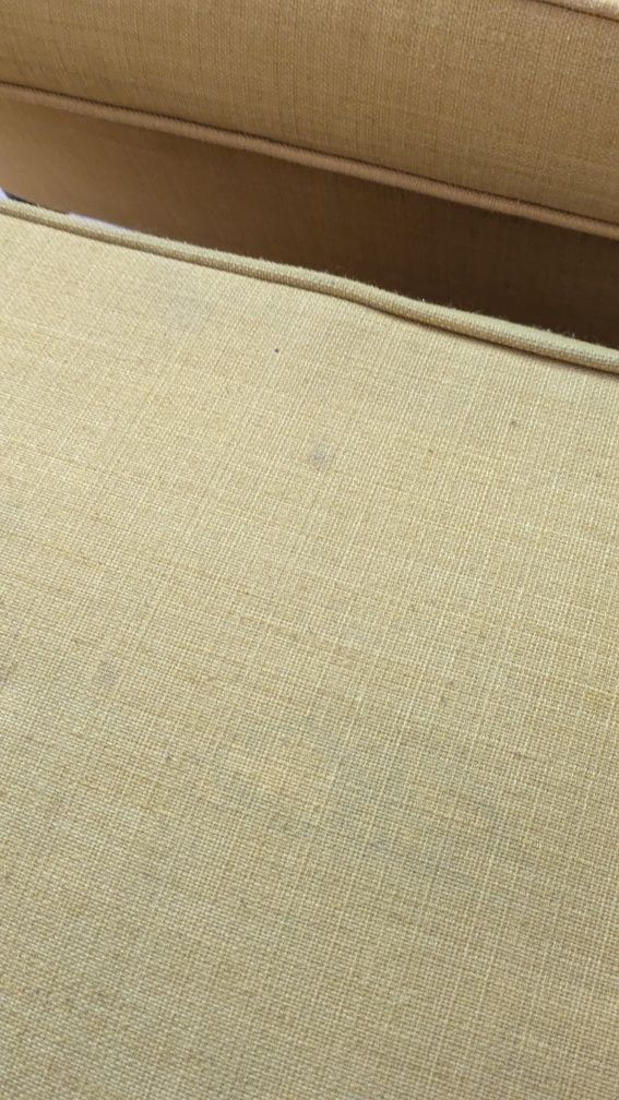 Fotel uszak z podnóżkiem żółty IKEA STRANDMON