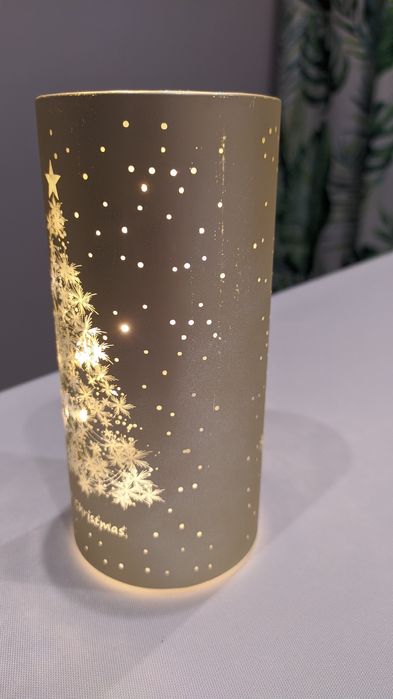 Złota lampka świąteczna choinka LED Merry Christmas nowa