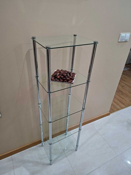 szklany regał 5 półek