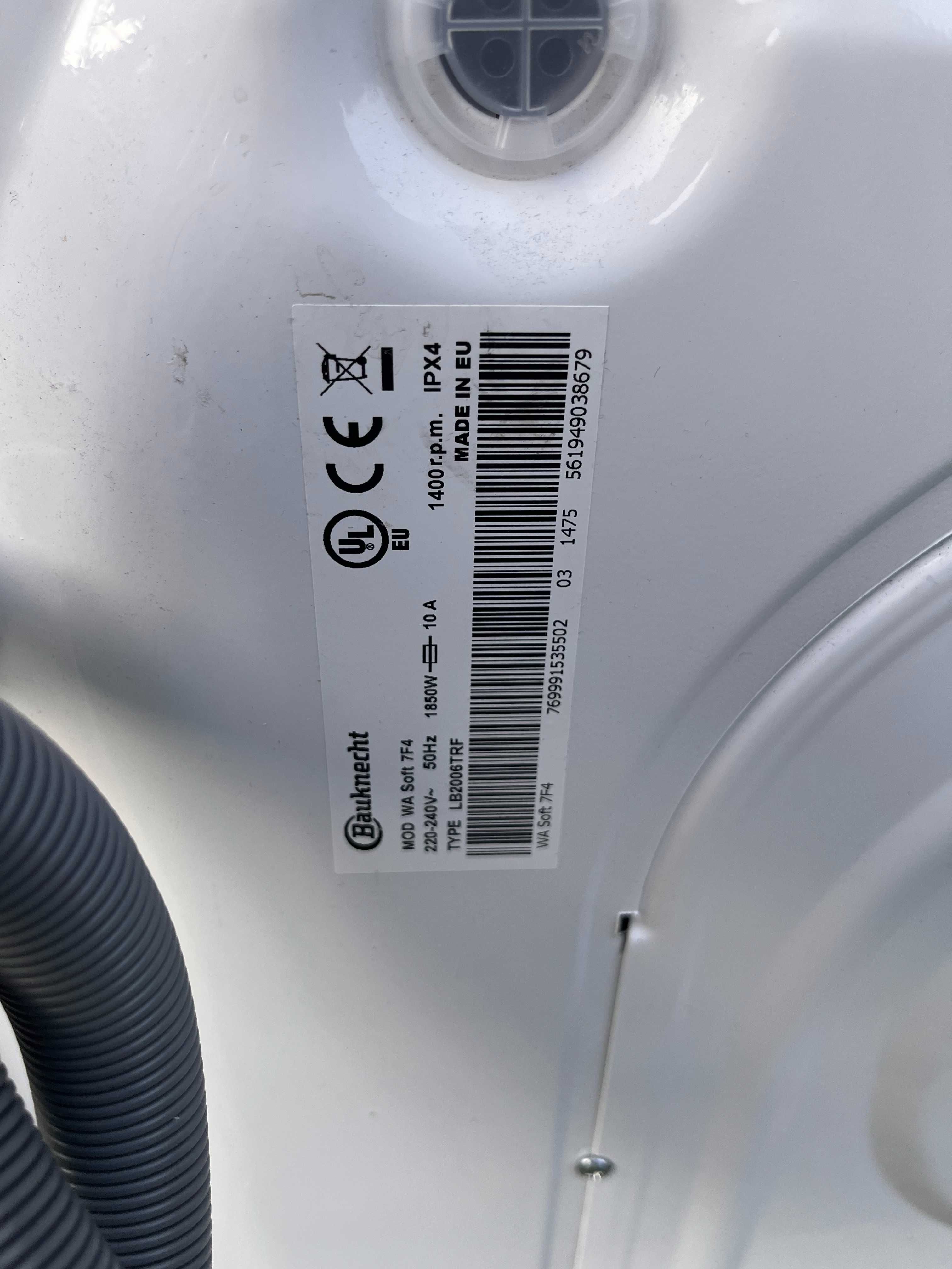 Pralka Bauknecht WA Soft 7F4 -7 KG, 1400 Obr, A+++ - Dowóz, Gwarancja