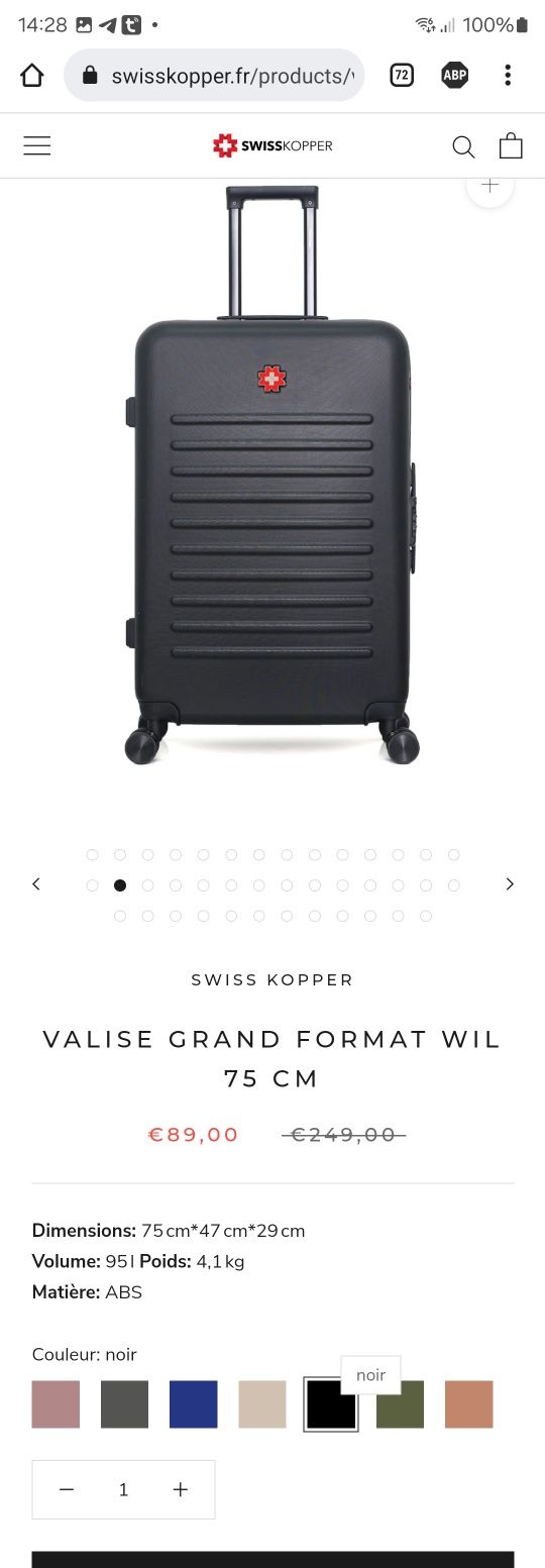 Mala de grande volume Swisskopper NOVA