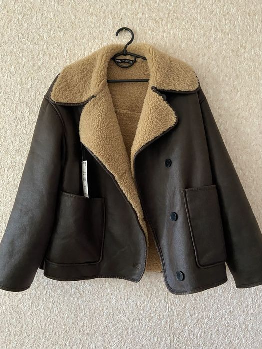 Дубленка Zara коричневая