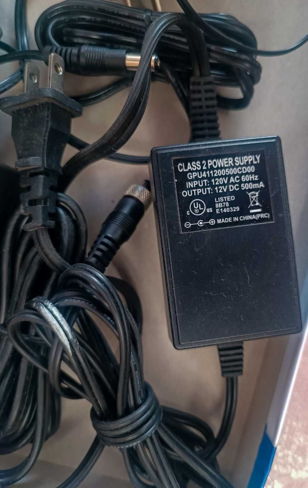 Блок живлення 12V 0,5A  американський 120 Вольт