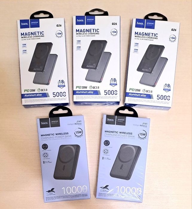 Магнитный power bank Hoco magsafe 5000mah 20w ультратонкий