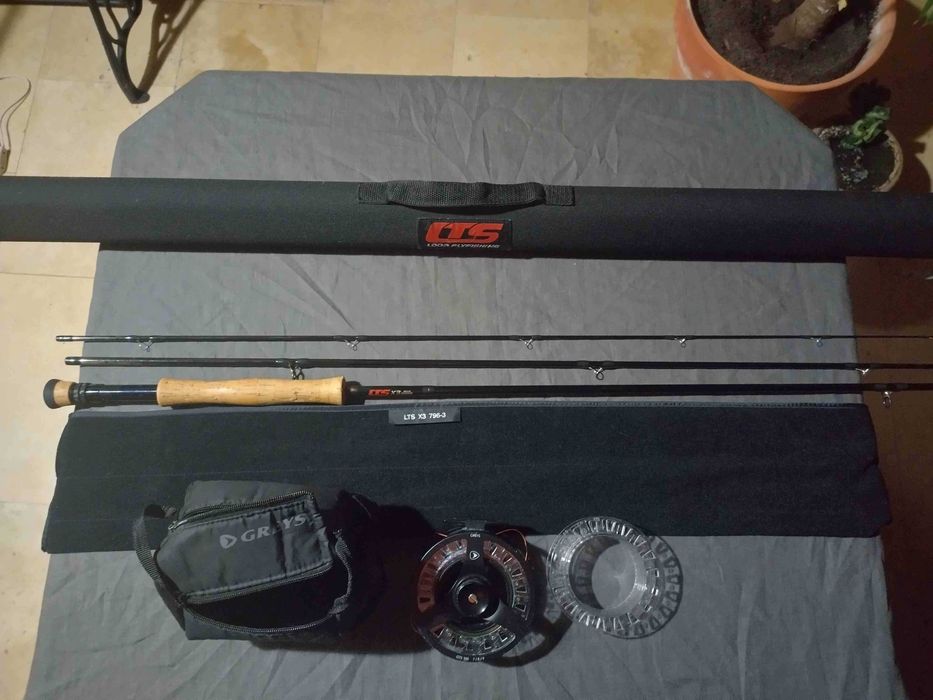 zestaw muchowy do streamera wędka muchowa Loop kołowrotek Greys