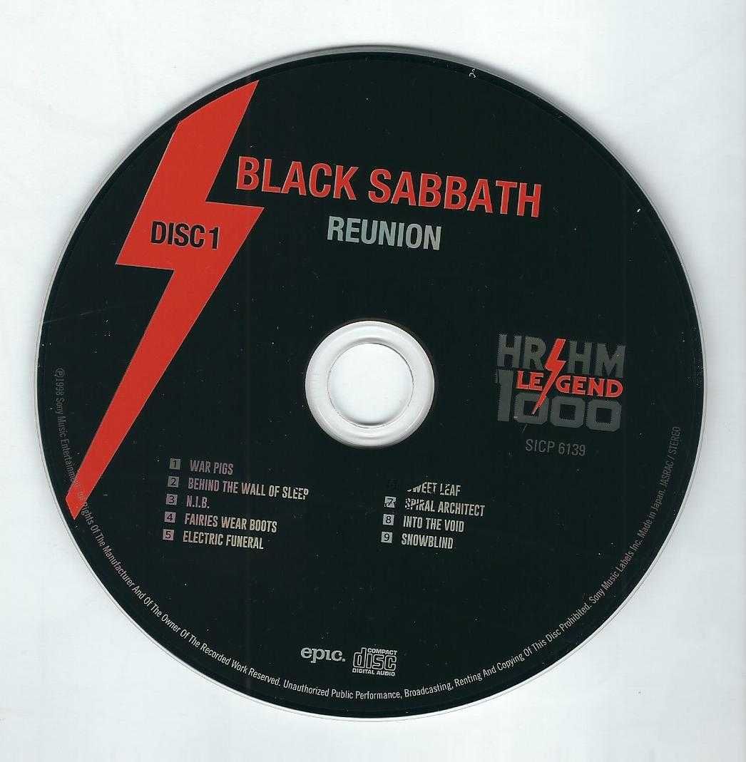 2 CD Black Sabbath - Reunion (Japan 2019) (Epic)