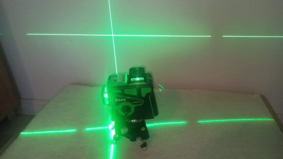 Laser krzyżowy HILDA 12 linii kolor zielony 360°