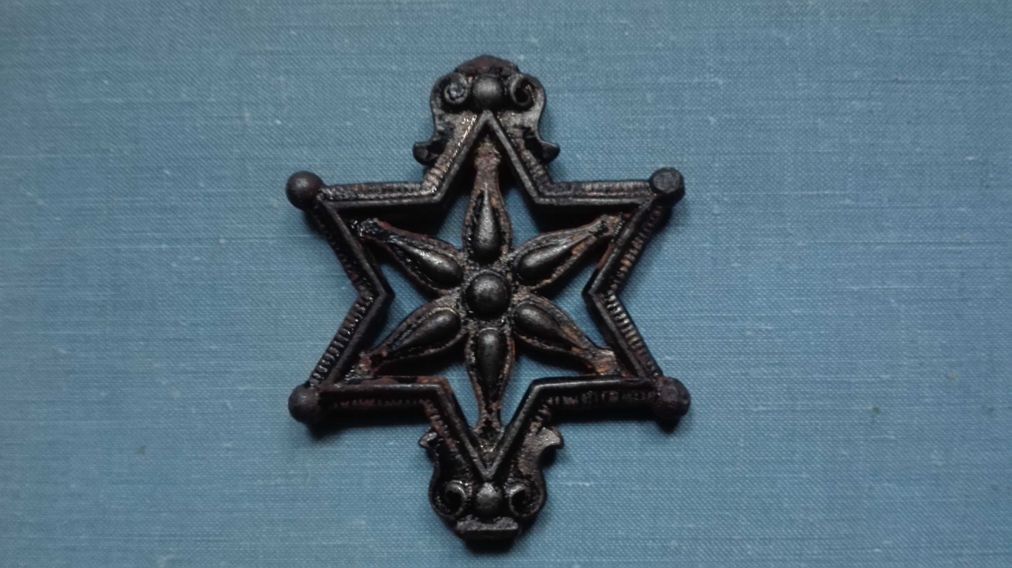 Звезда Давида еврейская  в необычном декоре, старая иудаика