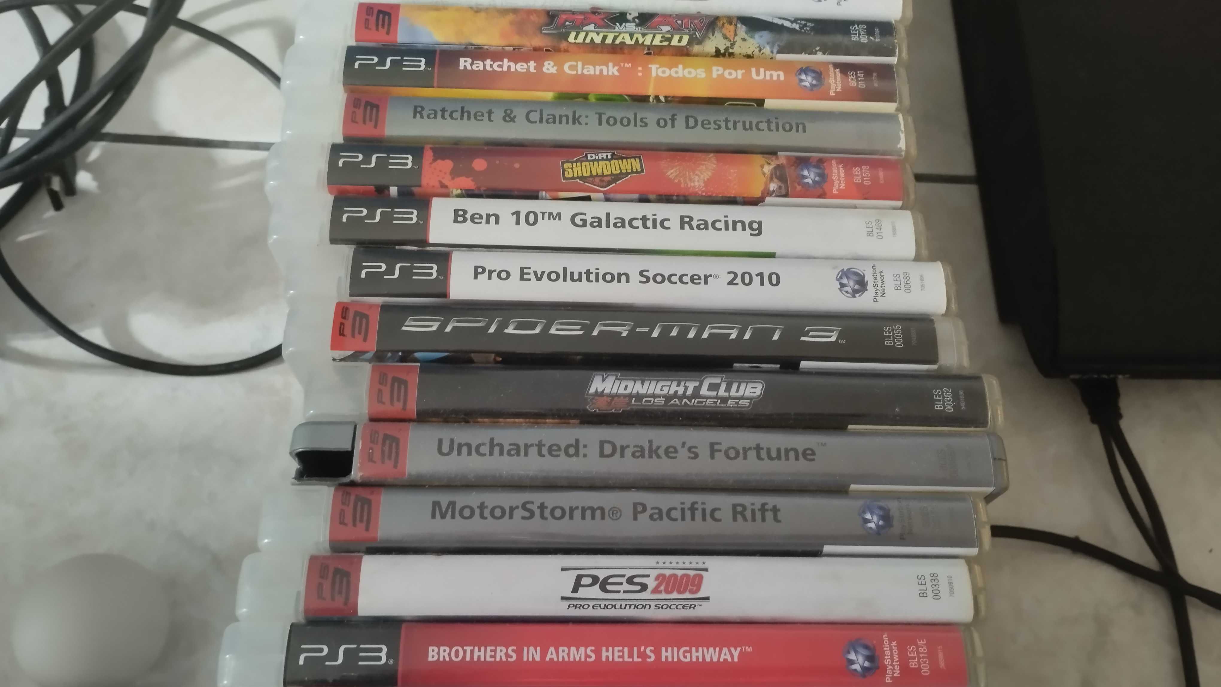 PS 3 500 gb + 30 jogos e acessórios