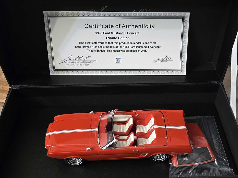 RARYTAS ! Mustang 1963 1:24 bardzo rzadki model niski numer 20 z 50