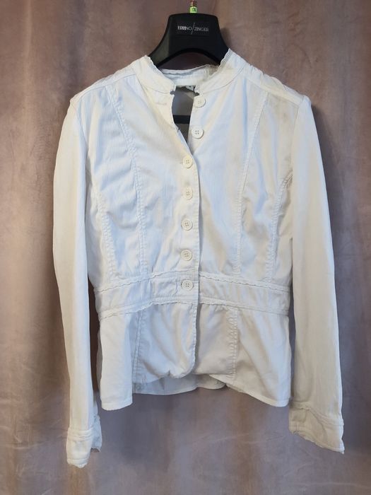 Biały żakiet marynarka S