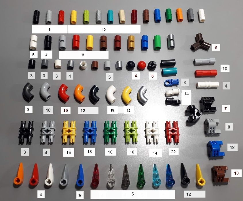 Детали Lego Technic – коннекторы, соединители (оригинал лего техник)