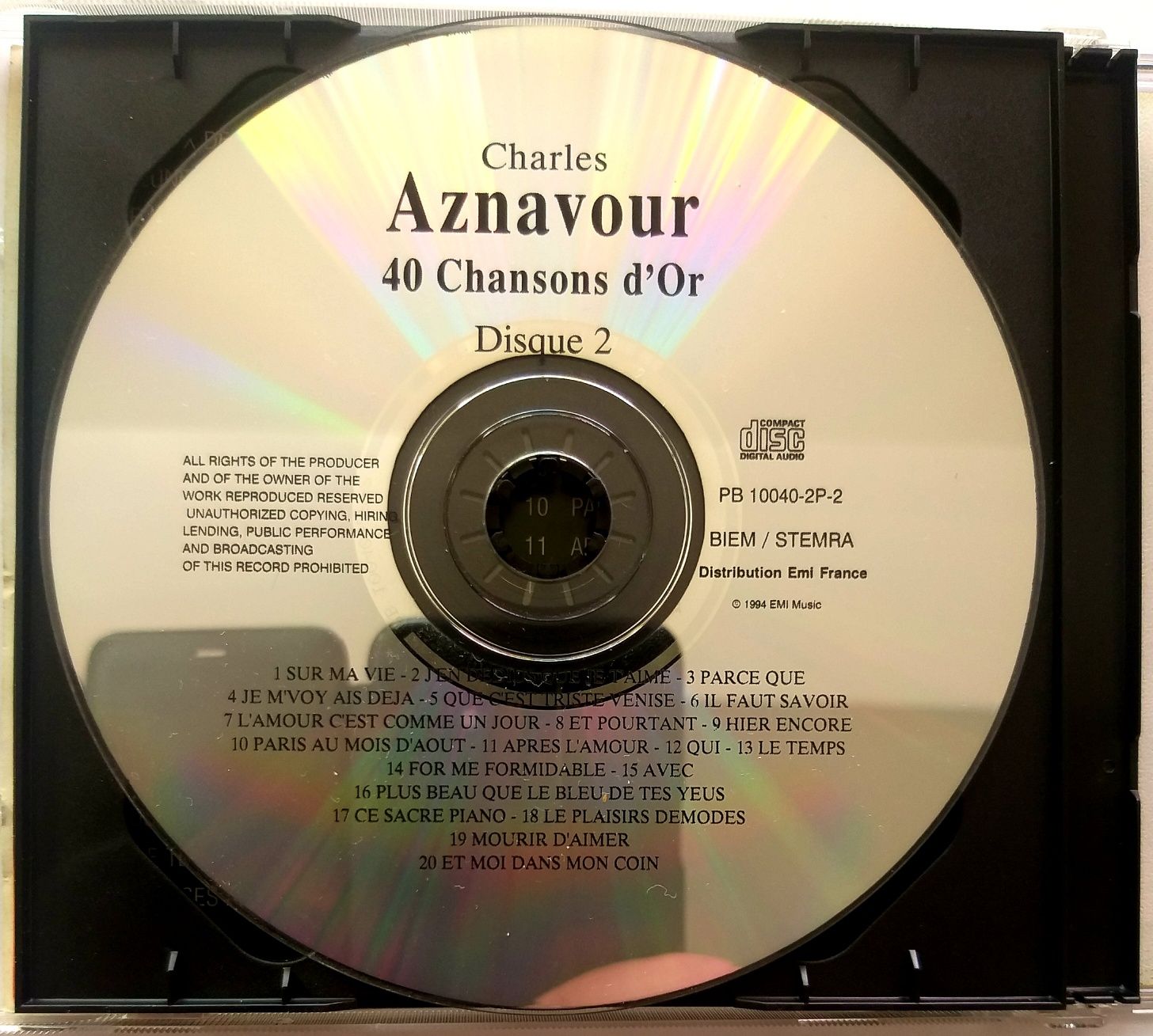 Aznavour 40 Chansons D'or 2CD 1994r
