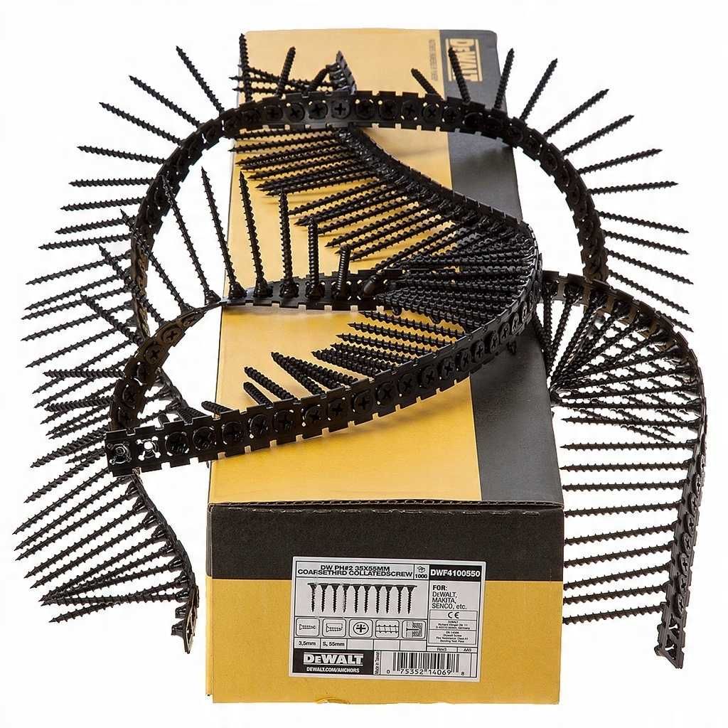 Oryginalne wkręty DEWALT na taśmie zestaw 1000 sztuk 3,5×35 mm