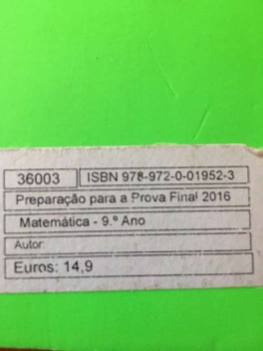 Livro Prova Final Matemática 9º Ano